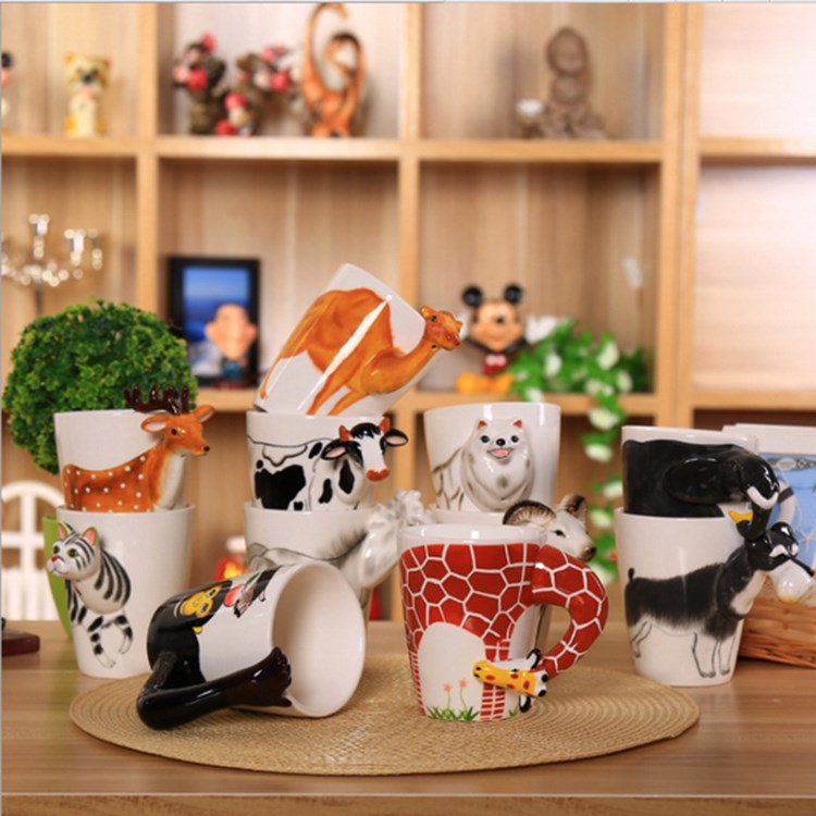 創(chuàng)意實(shí)用卡通陶瓷杯 創(chuàng)意3D動(dòng)物馬克杯批發(fā) 定制logo實(shí)用禮品