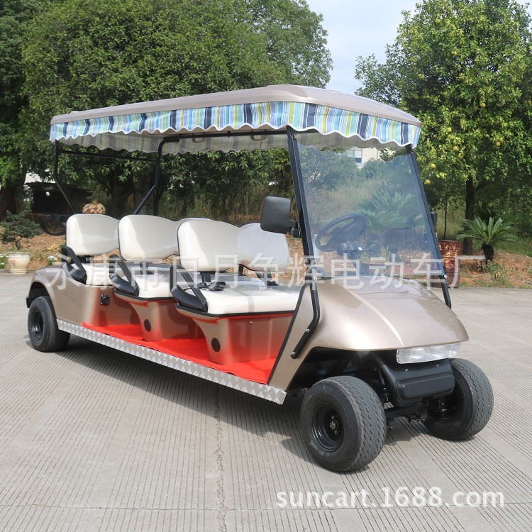 6座電動高爾夫車 旅游電動觀光車小區(qū)巡邏售樓看房車