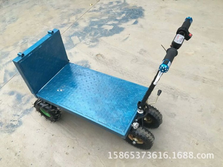 新疆伊犁小型電動手推車 電動平板運輸車 建筑工地拉貨車廠家