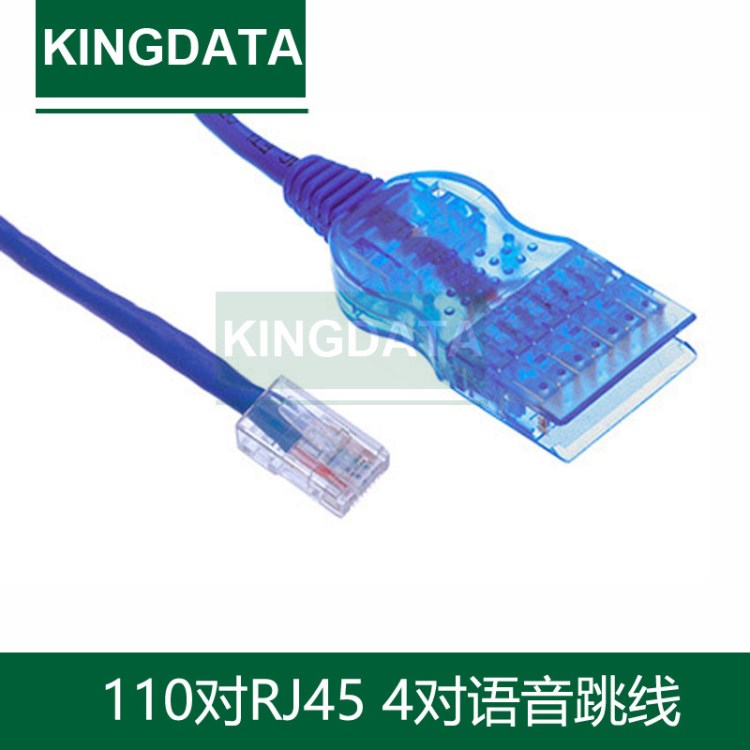 110 to rj45語音跳線四對八芯110鴨嘴跳線4對電話語音跳線4對跳線