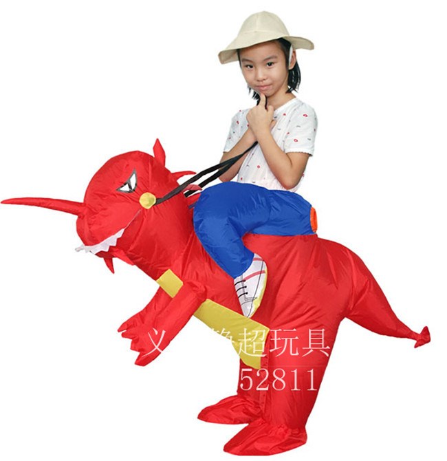 Ebay 速賣通貨源恐龍獨(dú)角獸小馬充氣服裝 動(dòng)物背人魔性褲子背人褲