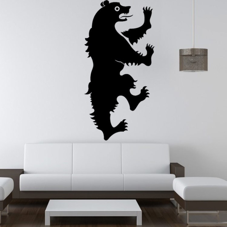 kw3090权利的游戏乔拉莫尔蒙mormont家徽熊岛棕熊墙贴精雕贴纸