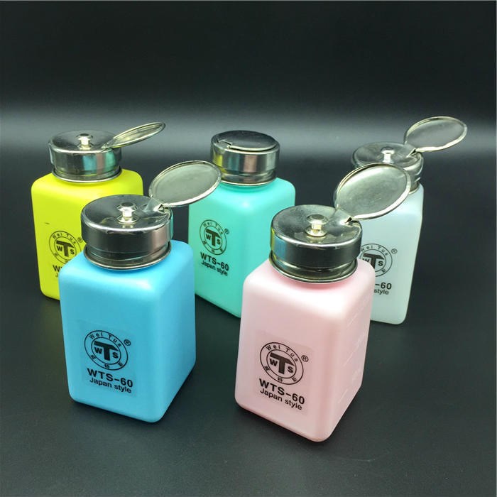 防噴頭酒精瓶蘑菇頭防溢型60酒精瓶180mL紅色藍色現(xiàn)貨批發(fā)