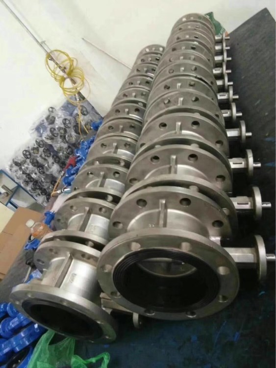 天津塘沽瓦特斯閥門北京銷售處 全不銹鋼橡膠軟密封法蘭蝶閥D341X