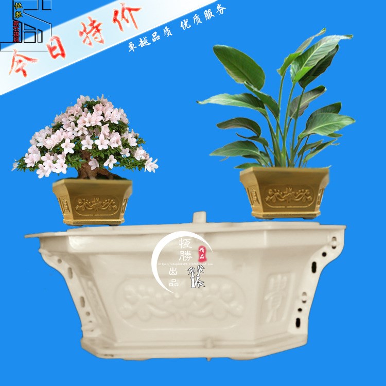 阳台桌面摆设 金元宝花盆塑料模具 适合种植制作花果类盆景