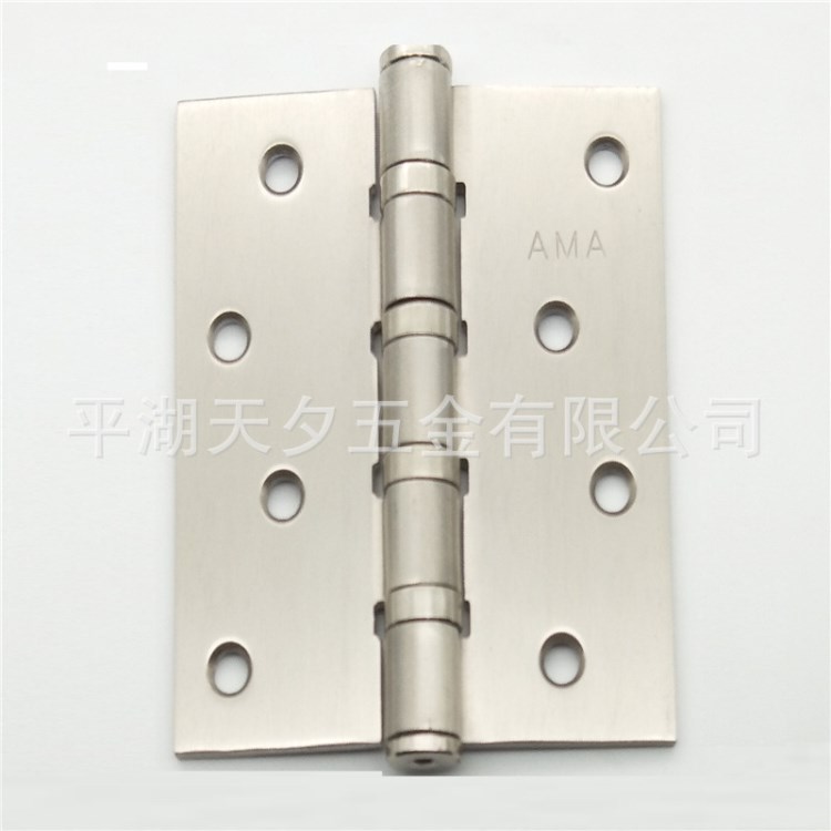 RH008 5寸拉絲鎳S孔軸承鉸鏈 鋼圈軸承合頁(yè) 木門(mén)鐵鉸鏈 hinge