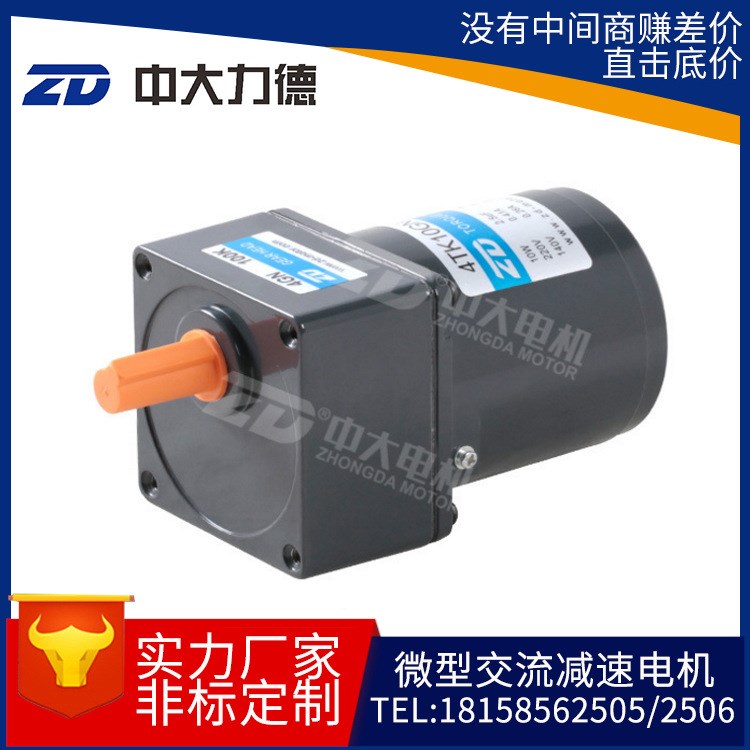 ZD中大電機(jī)直銷 微型齒輪電動機(jī)10W 80mm 微型轉(zhuǎn)矩減速電機(jī)