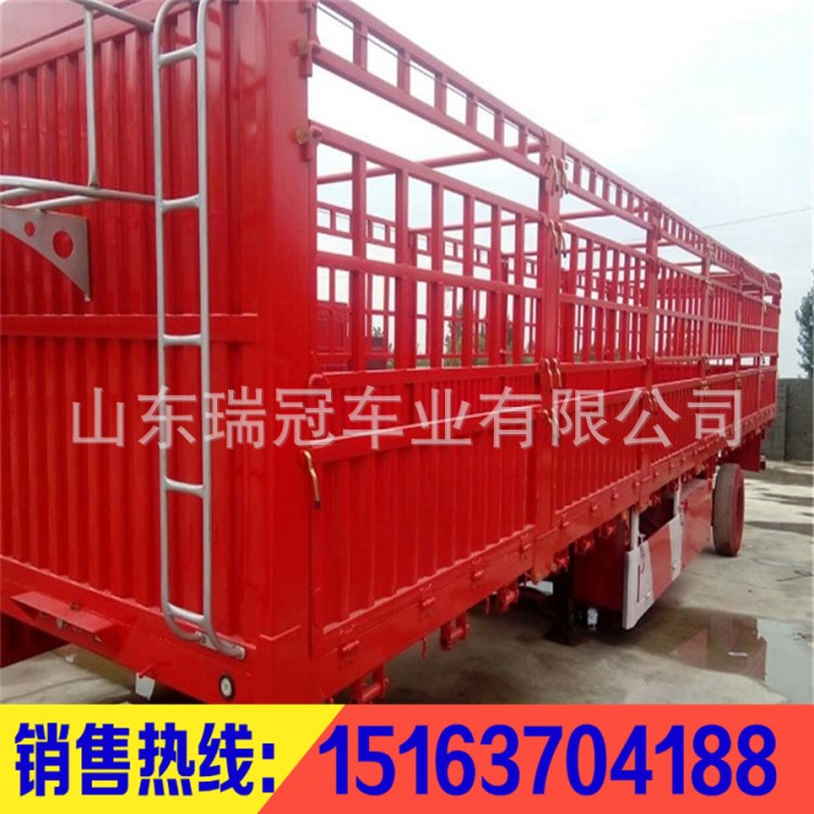倉欄半掛車 精品高欄運輸半掛車 廠家直銷低平板半掛車新年報價