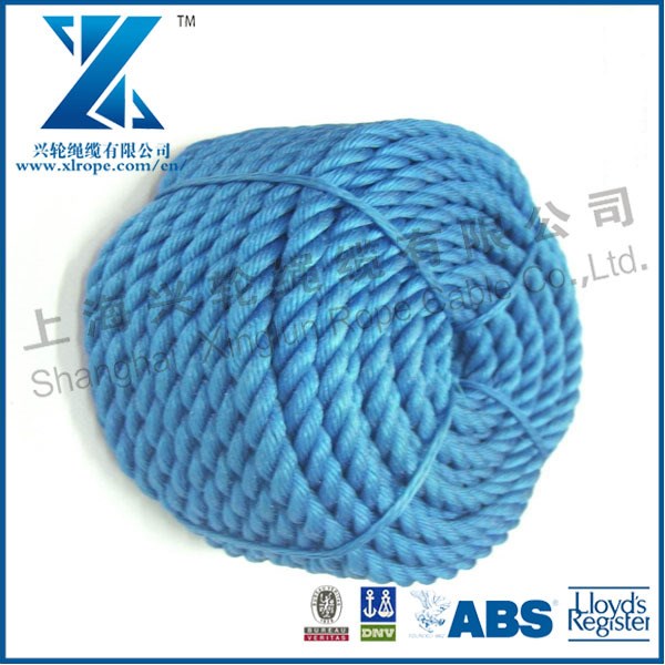 興輪船繩索船用纜繩丙綸長絲三股纜繩船舶物資廠家直銷