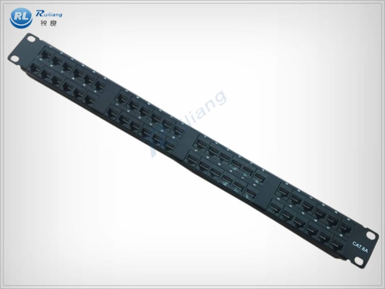 銳良通信超六類配線架 48口CAT6A網(wǎng)絡(luò)配線架 可接七類網(wǎng)線