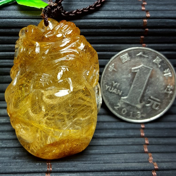 天然發(fā)晶吊墜 晶體通透 發(fā)絲清晰可見(jiàn)實(shí)物實(shí)拍040501