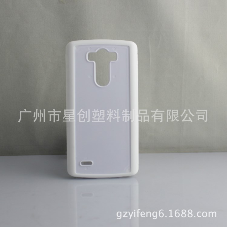 LG G3 貼皮手機(jī)殼 包膠貼皮素材 二合一 TPU+PC貼鋁片手機(jī)套