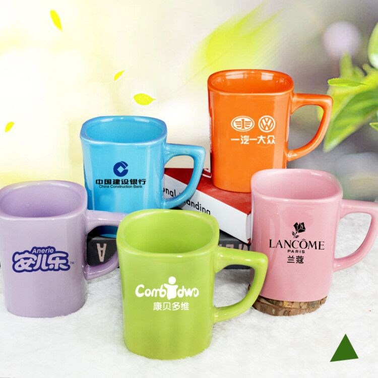 陶瓷馬克杯兒童卡通咖啡杯創意禮品定制logo熱轉印廣告杯批發