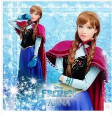 冰雪奇緣定制cosplay安娜加冕禮服裙cosplay萬圣節(jié)動(dòng)漫服裝套裝