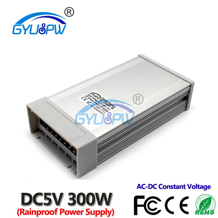 5V60A300W防雨开关电源 5V300W户外显示屏直流电源 5V广告电源