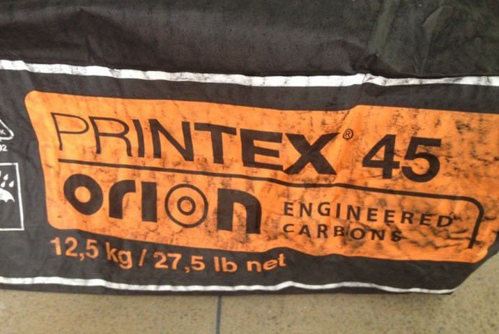 德固賽Orion Printex 45（P45）光澤度好，熱固性油墨