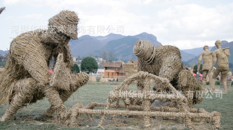 制作稻草人工藝品 稻草人制作卡通藝術(shù) 旅游景點規(guī)劃