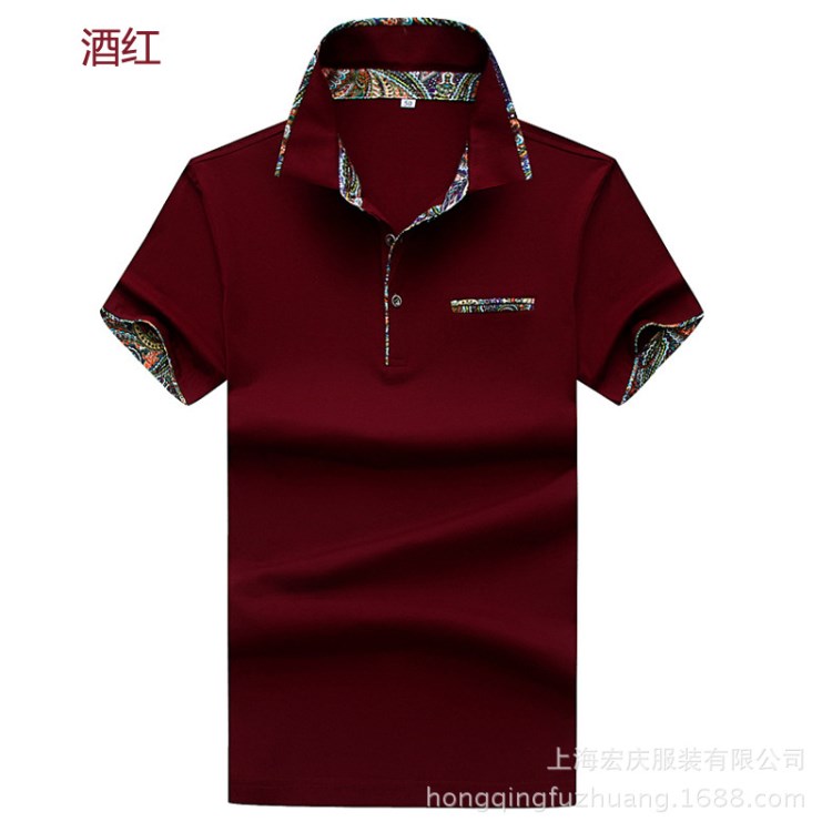 定制民族風 短袖精梳棉拉架文化衫 polo衫短袖T恤廠家 可印繡logo