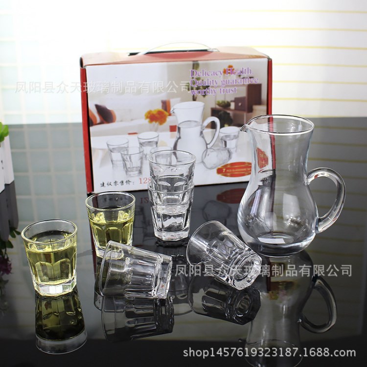 廠家定制水晶玻璃分酒器七件套量醒酒器酒局調(diào)酒具器團(tuán)購批發(fā)酒杯