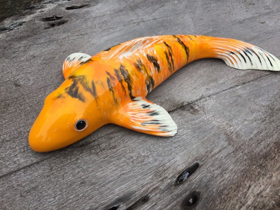 陶瓷鱼挂件立体鱼壁挂壁饰酒吧客厅背景墙装饰鱼现代中式墙贴墙饰