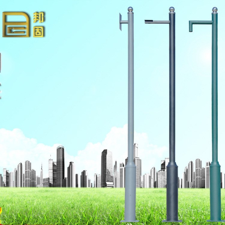 廠家直銷戶外柱裝鍍鋅管監控立桿 可定制室外小區道路監控立桿