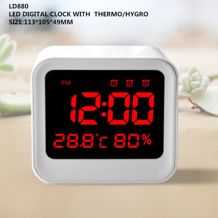 LED CLOCK 插電數(shù)顯鐘 LED多組鬧鐘帶溫濕度計三用表