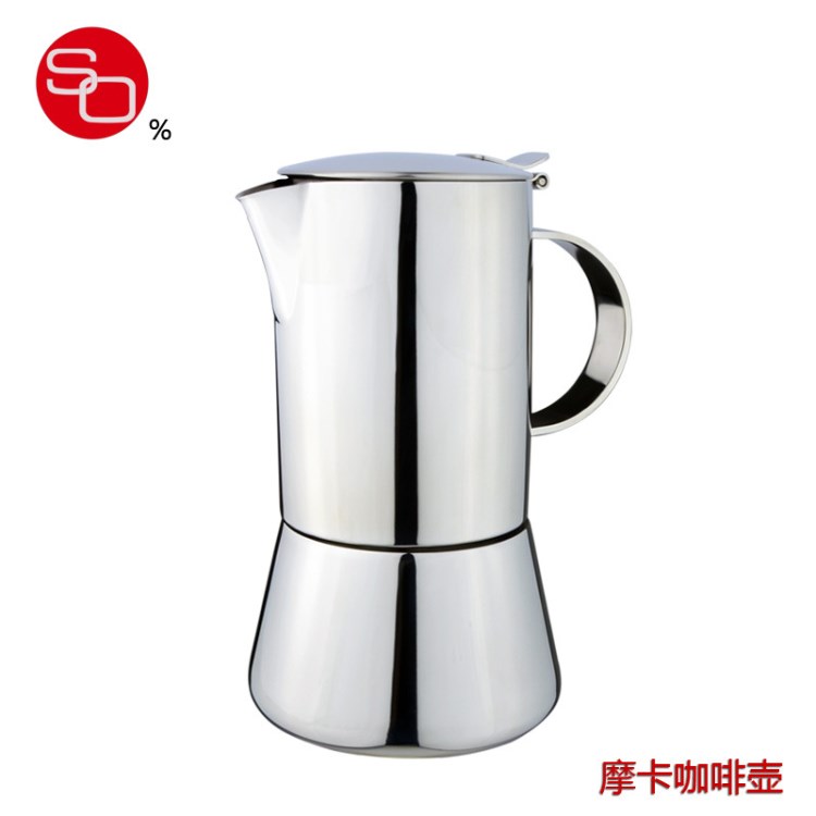 廠價直銷 不銹鋼摩卡咖啡壺 家用意式濃縮咖啡手沖壺電磁爐通用