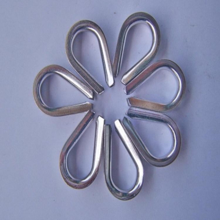 供应建筑用鸡心环国标套环镀锌心形环钢丝绳环套现货