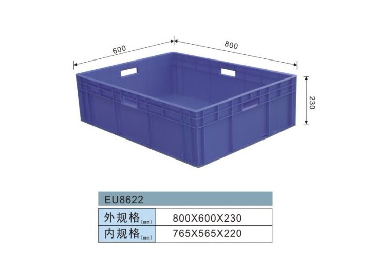 封閉式周轉(zhuǎn)箱EU8622箱子塑料小膠框塑膠整理箱汽車(chē)配件箱