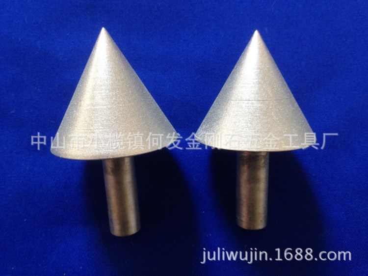 電鍍金剛石玻璃三角形磨頭，傘形磨頭。