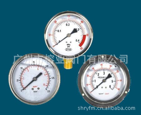 供應YTN-100耐震壓力表、防震壓力表、油壓表、油表