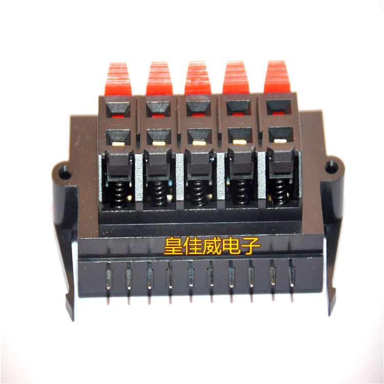 密封10位線夾雙排上下五位紅黑線夾WP外接線夾WP10-11音響接線柱