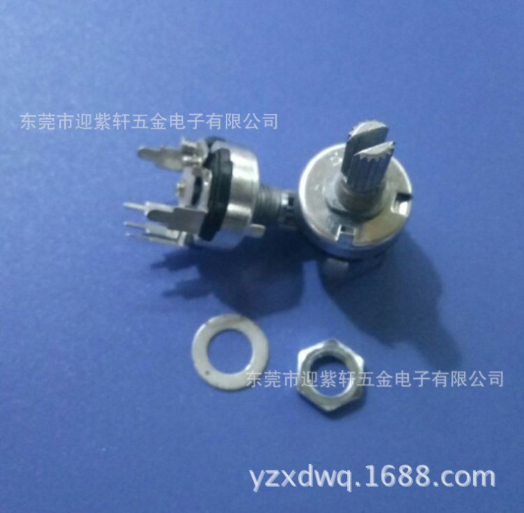 電位器B5K 帶開關可調電位器  RV17旋轉調音開關電位器 柄長15mm