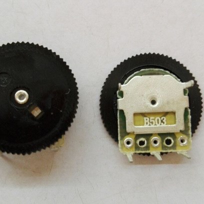 R1001撥盤電位器耳機調音開關單聯16MM  1MM  阻值B50k 旋鈕