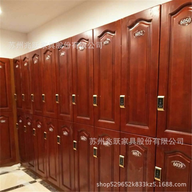 酒店賓館家具美容院健身房儲物柜 浴場浴室更衣柜養(yǎng)生館木更衣柜
