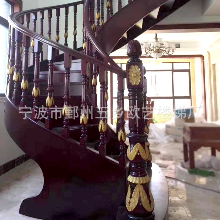 廠家直銷(xiāo)實(shí)木樓梯 家用樓梯立柱櫸木 批發(fā)定制