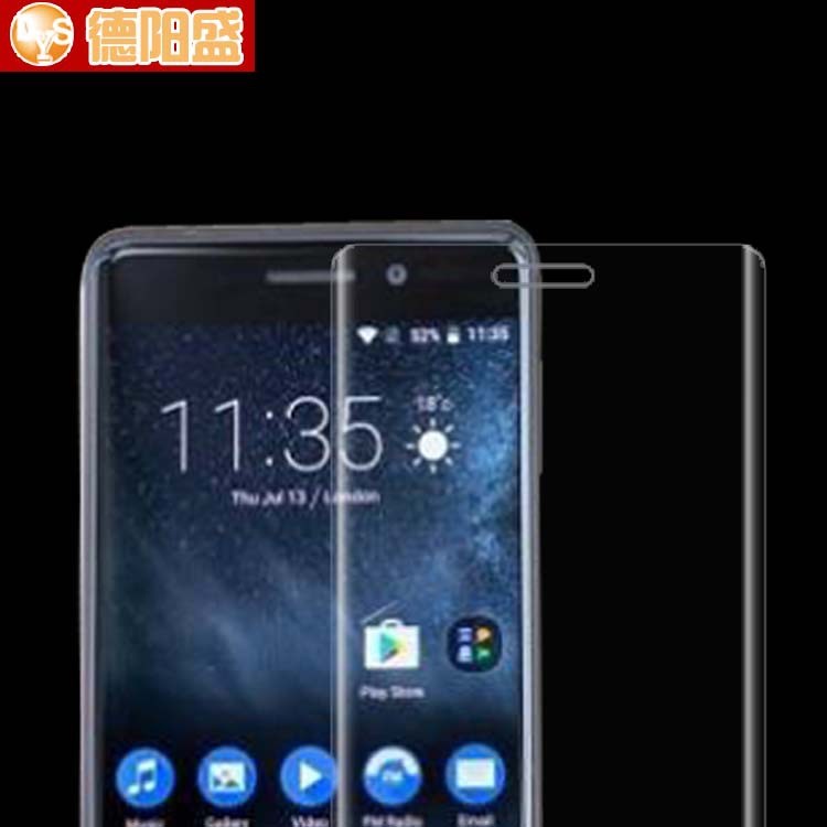 新款诺基亚8 3D曲面全屏钢化玻璃膜nokia8 3D曲面丝印全屏膜批发