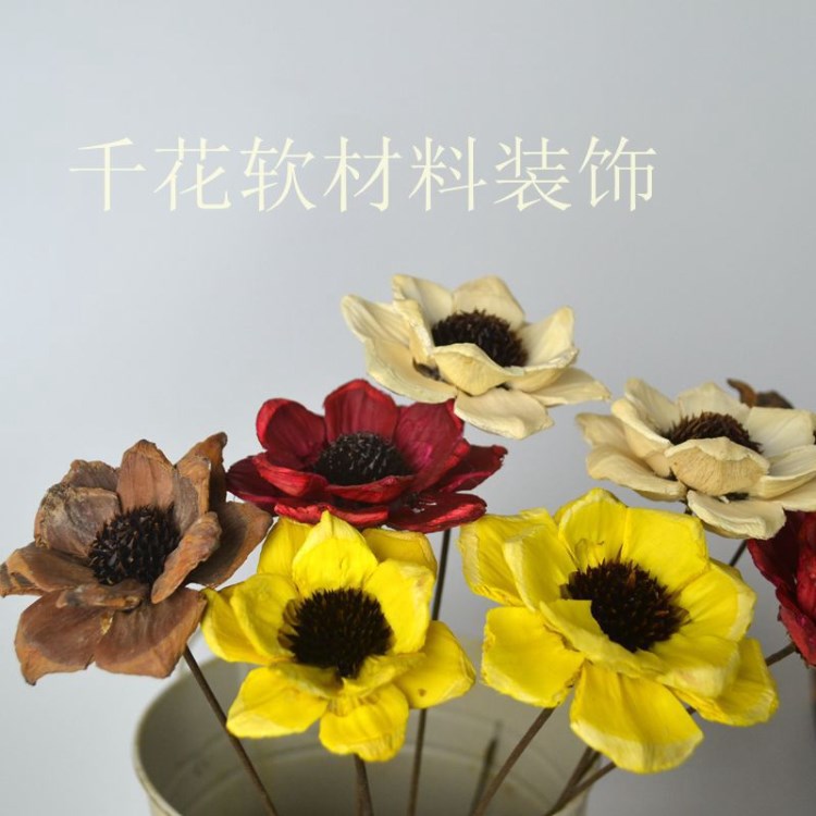 干花大含笑白楠天然花材手工制作精品花藝客廳裝飾花 永生花廠家