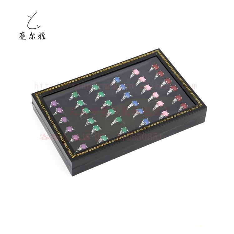 36位首飾盒 透明塑料蓋戒指收納盒/紙質戒指盒 多功能飾品盒