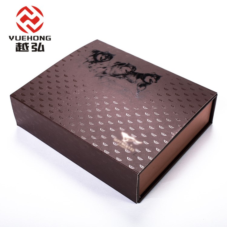 翻蓋書型盒領帶皮帶包裝盒定制燙金燙銀翻蓋禮品盒可印logo