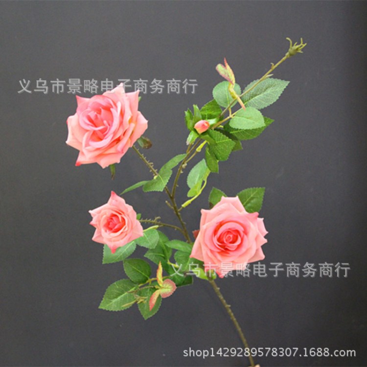 新品熱賣玫瑰花仿真花高枝玫瑰薔薇假花絹花婚慶現(xiàn)場(chǎng)裝飾廠家批發(fā)