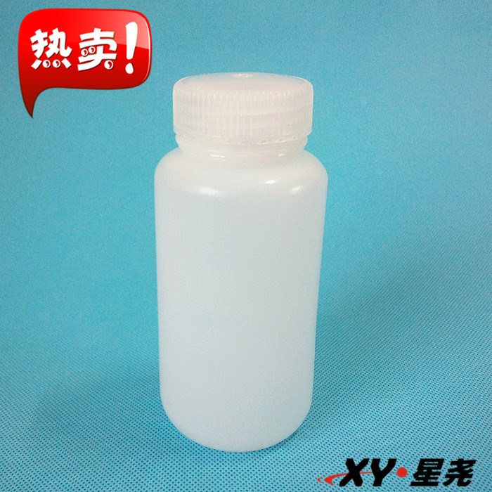 250ml HDPE广口圆身瓶 防漏样品试剂瓶实验器材