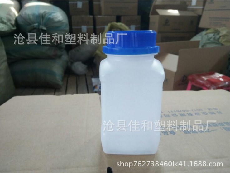 大口塑料瓶 500g克試劑PE方型瓶 藥劑化工分裝瓶粉劑 防盜塑料瓶