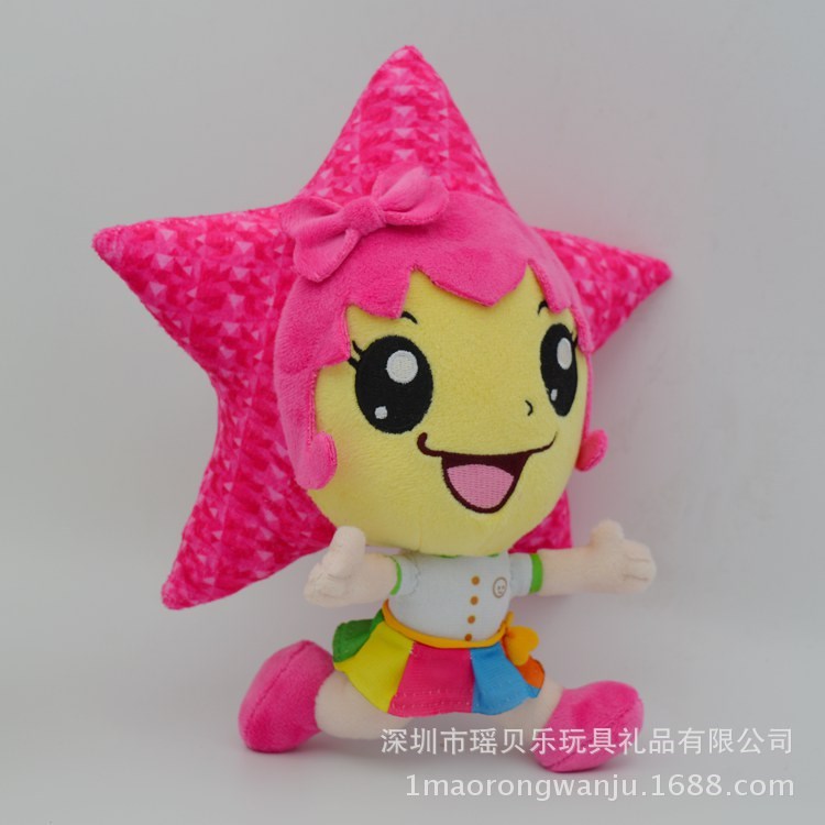 定做學校運動會卡通人偶創意五角星女孩公仔豎大拇指玩具生產廠家