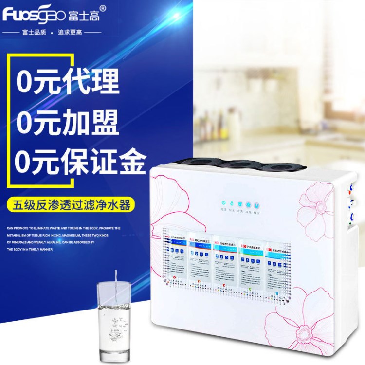 富士高家用廚房?jī)羲?RO反滲透過濾凈水機(jī) 臺(tái)式直飲凈水器批發(fā)