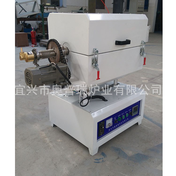 實驗室旋轉管式爐結構精巧質量穩定控溫精度高操作性強旋轉管式爐