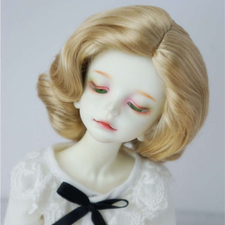 巨尤素BJD/陶瓷娃娃假發(fā)仿馬海毛夢露復(fù)古波浪卷 新款（JD338B）