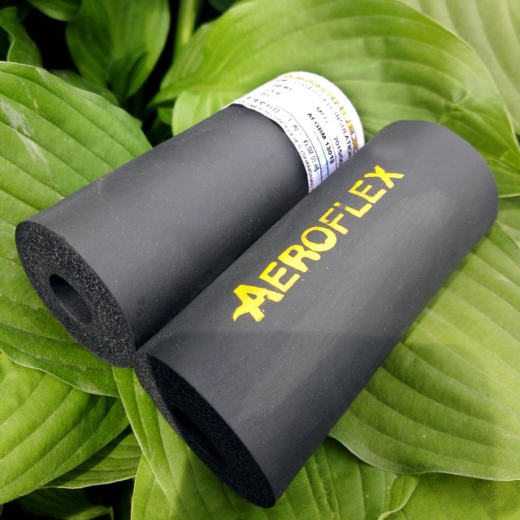 廠家供應高密度橡塑管 亞羅弗難燃橡塑海綿管 黑色磨面橡塑套管