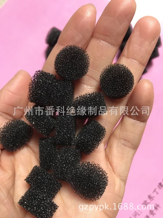 供應(yīng)黑色化妝過(guò)濾海棉 圓形網(wǎng)棉墊圈 美容儀器儀表防塵海綿