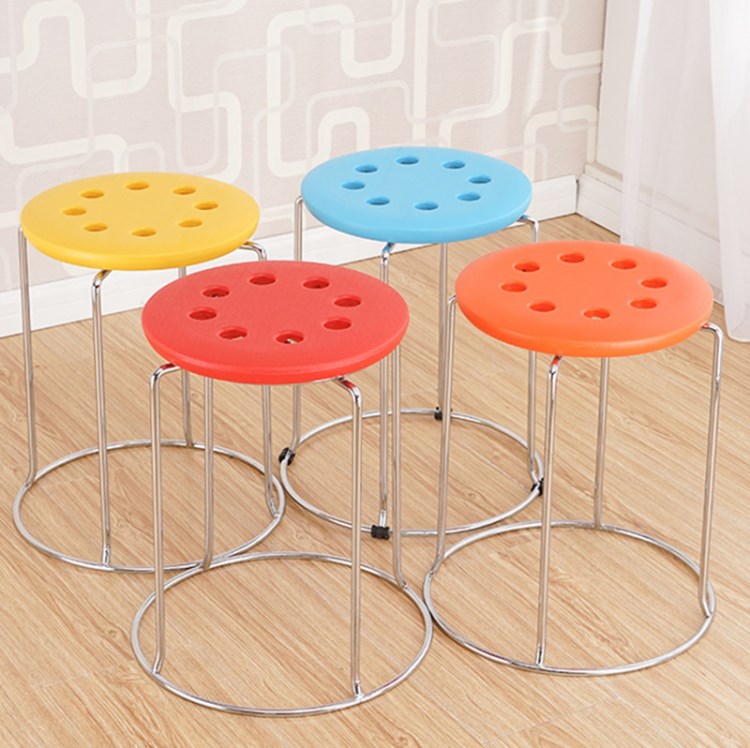 廠家直銷塑料八孔凳 圓凳子 加厚實心鋼筋凳 地毯凳 餐凳防水防曬